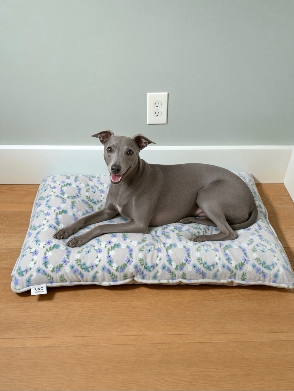 Pet Bed - Floral Quilted Extra Soft & Cushiony